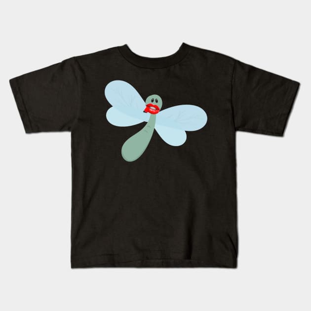 RED LEPS ART Kids T-Shirt by Own Store